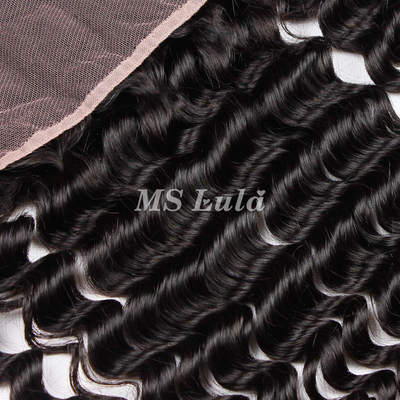 Virgin Hair Deep Wave 13x4 13x6 Transparent Lace Frontal - 图片 7